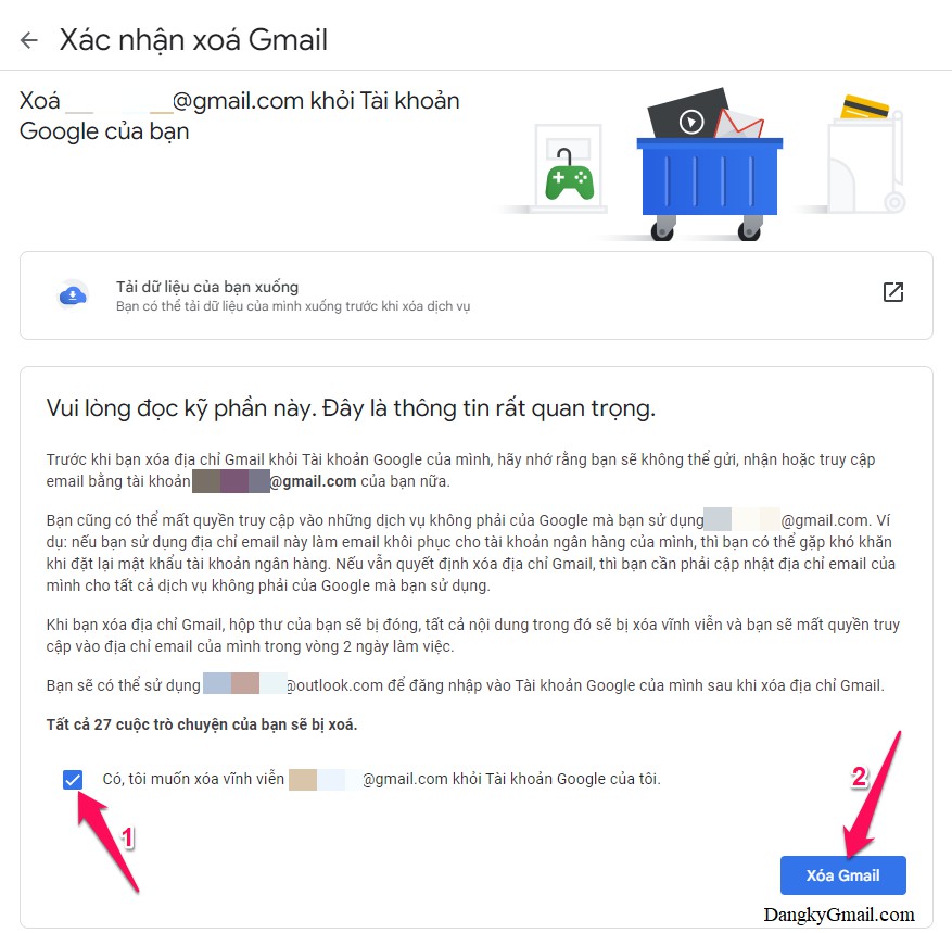 Cách xóa tài khoản Gmail trên điện thoại & máy tính