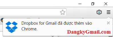 Dropbox for Gmail đã được thêm vào Chrome