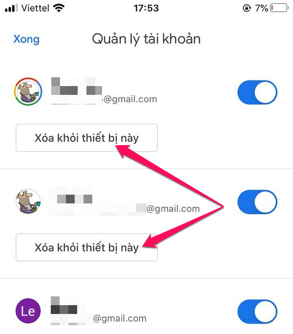 Đăng xuất Gmail trong ứng dụng Gmail trên iOS (iPhone/iPad)